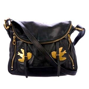 Marc by Marc Jacobs Petal to the Metal Natasha Leather Crossbody Bag - Black
